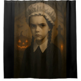 Cortina de ducha Halloween: Wednesday Addams シャワーカーテン