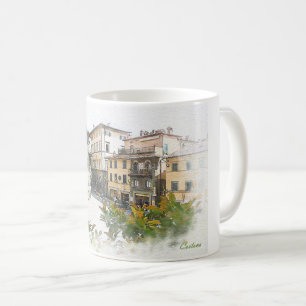 Cortona。 イタリア。 タスカニー コーヒーマグカップ