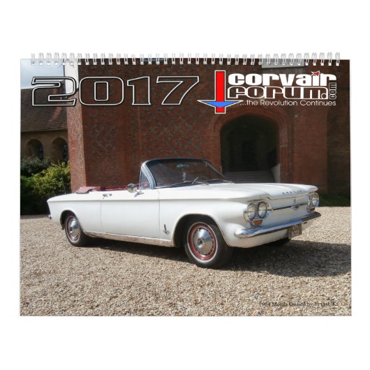 Corvairのフォーラムの壁掛けカレンダー カレンダー (カバー)