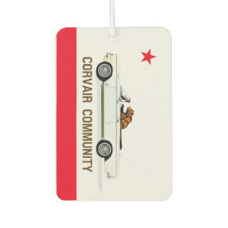 Corvair Community California EM フラッグ カーエアーフレッシュナー