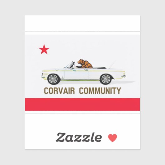 Corvair Community California EM フラッグ シール (シート)