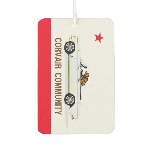 Corvair Community California EM flag カーエアーフレッシュナー (正面)