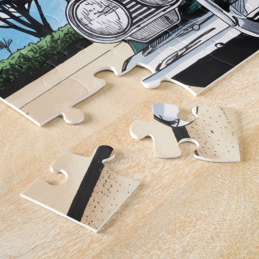 Corvair Pop Art Palm Tree ジグソーパズル (側面)