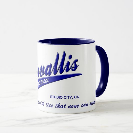 Corvallisの高等学校のスタジオ都市カリフォルニア マグカップ (正面右)