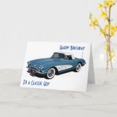 *CORVETTEスタイル*誕生日が人をクラシック望む カード (黄色い花)