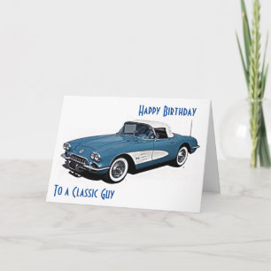 *CORVETTEスタイル*誕生日が人をクラシック望む カード
