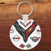 CORVETTE 8 GENERATIONS BADGE キーホルダー (正面)