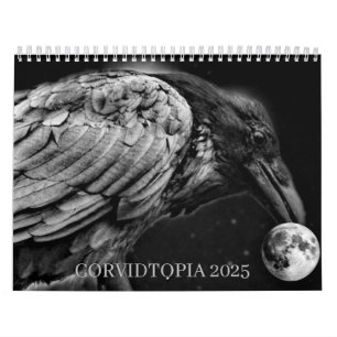 Corvidtopia Raven 2025ウォールカレンダー カレンダー