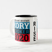 Coryのブッカー2020の政治Merchの上昇 ツートーンマグカップ (正面左)