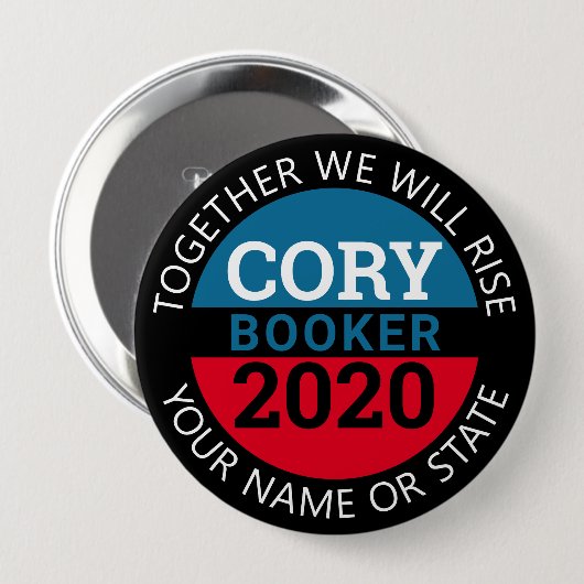 Coryのブッカー2020年一緒に私達はキャンペーン立上がります 缶バッジ (正面&裏面)