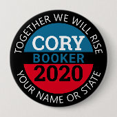 Coryのブッカー2020年一緒に私達はキャンペーン立上がります 缶バッジ (正面)