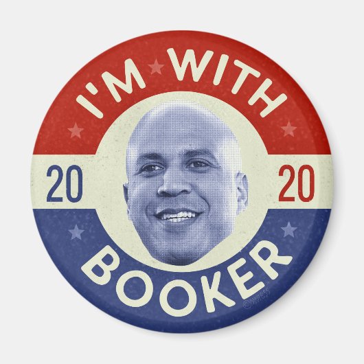 Cory Booker社長2020民主党写真レトロ マグネット (正面)