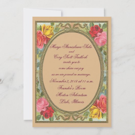 Cory Tadlockのプライベート 招待状 (裏面)