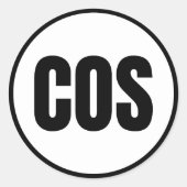 COS - Colorado Springs Classic Round Sticker ラウンドシール (正面)