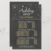 Cosemtologist Chalkboardのサービスと価格 (正面/裏面)