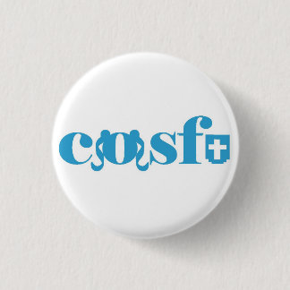 Cosfu -明白で白いロゴ 缶バッジ