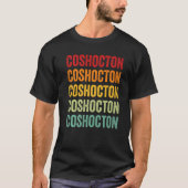 Coshocton County Ohio Rainbow Text Tシャツ (正面)
