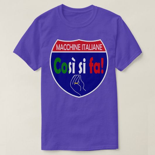 Cosi Faイタリアン中間状態のマシン Tシャツ (デザイン正面)