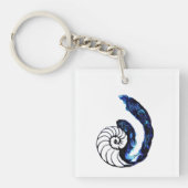 Cosimaの入れ墨の孤児の黒のカスタマイズ可能な背景 キーホルダー (正面)