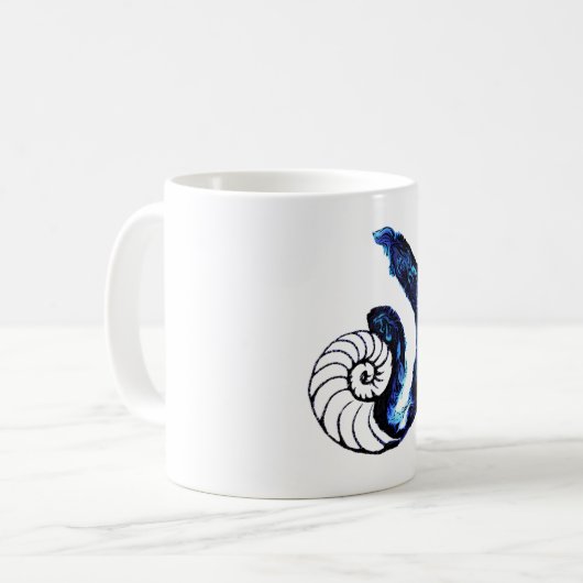 Cosimaの入れ墨の孤児の黒のカスタマイズ可能な背景 コーヒーマグカップ (正面左)