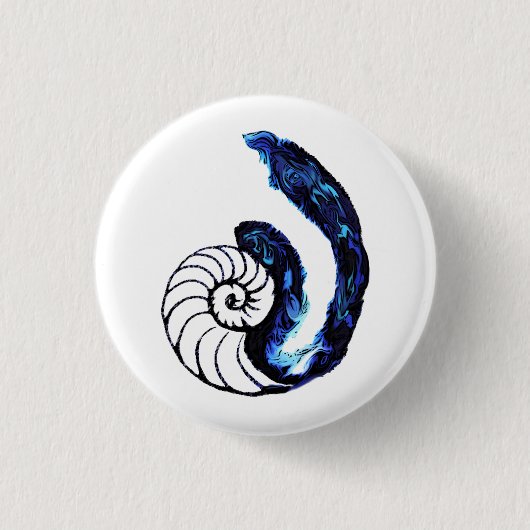 Cosimaの入れ墨の孤児の黒のカスタマイズ可能な背景 缶バッジ (正面)