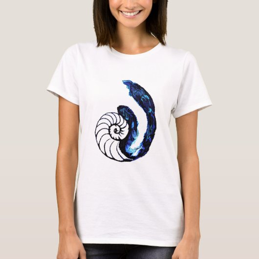 Cosimaの入れ墨の孤児の黒のカスタマイズ可能な背景 Tシャツ (正面)