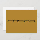 Cosima、Orphan Blackからのキャラクター、幾何学的フォント ポストカード (正面/裏面)