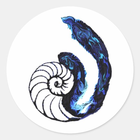 Cosima Tattoo Orphan Blackカスタマイズ可能な背景 ラウンドシール (正面)