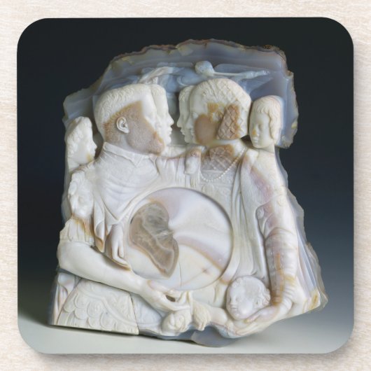 Cosimoをde Medici (1519-74年)および彼の描写するカメオ コースター (正面)