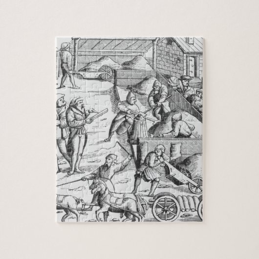 「Cosmの木版画の後の金属の抽出、 ジグソーパズル (縦)