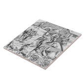 「Cosmの木版画の後の金属の抽出、 タイル (側面)