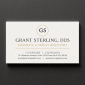 Cosmetic Dentist White Gold Modern Elegant Luxury 名刺