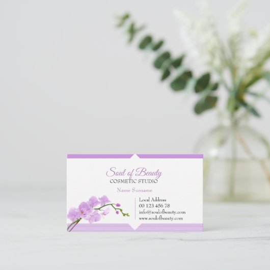 Cosmetic, SPA & make up studio business card 名刺 (スタンド正面)