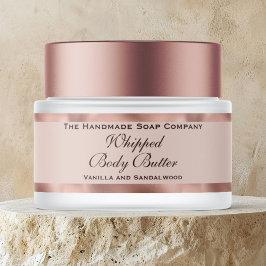 Cosmetics Body Butter Rose Gold Jar  ラップアラウンドラベル