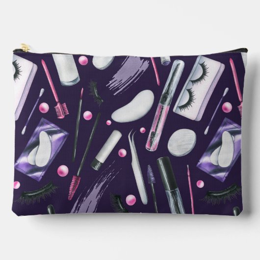  Cosmetics Watercolor Pattern アクセサリーポーチ (正面)