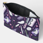  Cosmetics Watercolor Pattern アクセサリーポーチ (見開き)