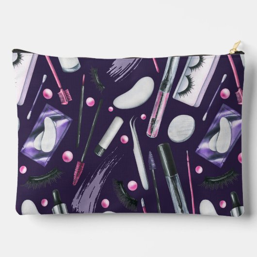  Cosmetics Watercolor Pattern アクセサリーポーチ (裏面)