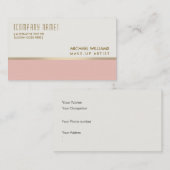 Cosmetologist Elegant Salon Light Pink Massage 名刺 (正面/裏面)