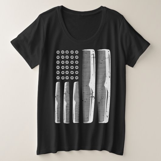 Cosmetologist Scary Hairstylist & Hairdresser プラスサイズTシャツ (デザイン正面)