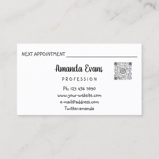 Cosmetologist Syringe Botox Injection Gold 予約カード (裏面)