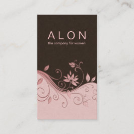 Cosmetologyの名刺のエレガントな花のピンク 名刺