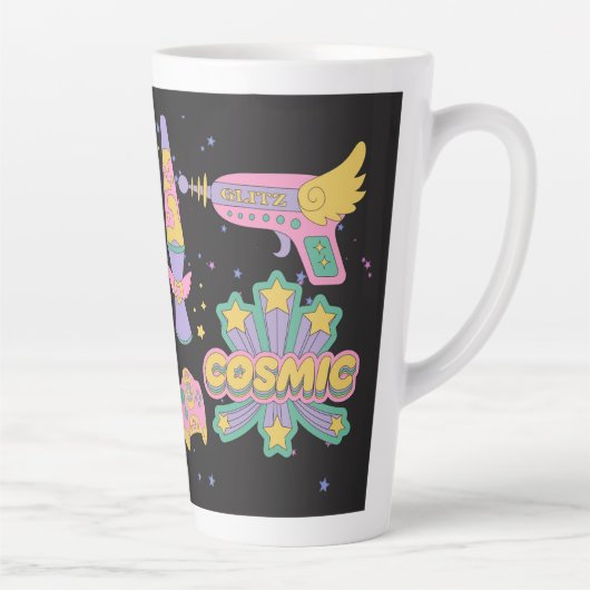 Cosmic 90sスタイルアイコン カフェラテマグ (右)