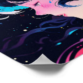 Cosmic Abstract Anime Girl ポスター (角)