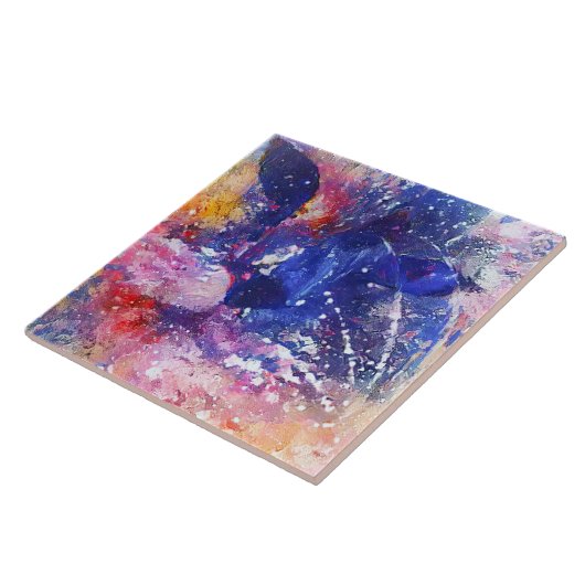 Cosmic Abstract Cat Dreamscape  タイル (側面)