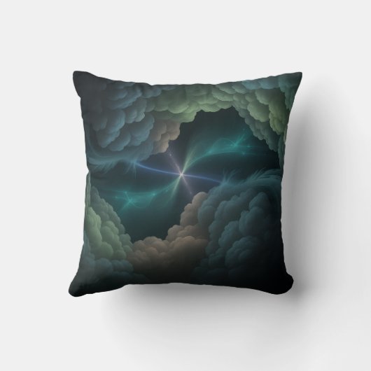 Cosmic Abstract Throw Pillow クッション (裏面)