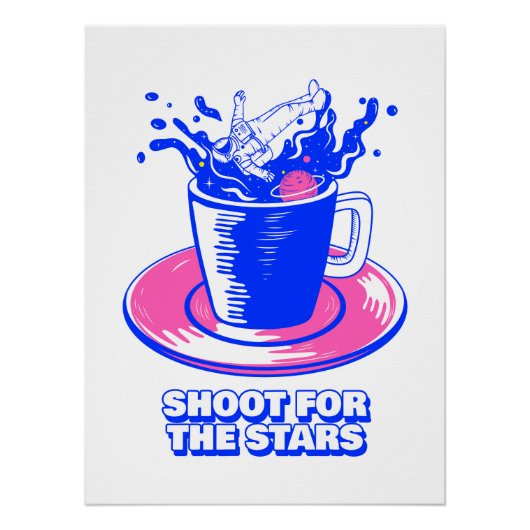 Cosmic Adventure Space Art | Astronaut Brew ポスター (正面)