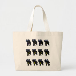 Cosmic Aries Ram Tote – Bold Zodiac Energy Gift ラージトートバッグ