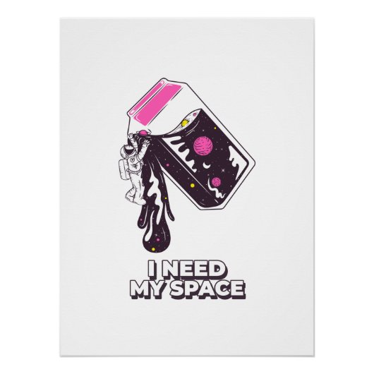 Cosmic Art | Astronaut Poster Wall Decor ポスター (正面)