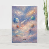 Cosmic Art Card – Planets & Galaxies カード (裏面)