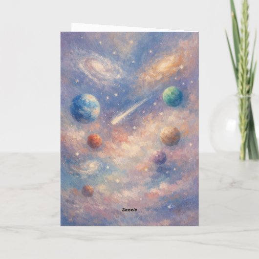 Cosmic Art Card – Planets & Galaxies カード (裏面)
